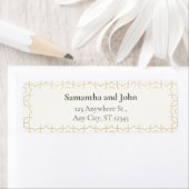 Gold Geometric Wedding Return Address Labels ラベル (インサイチュ)
