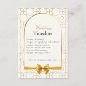 Gold Geometric Wedding Timeline Cards with QR Code エンクロージャーカード (正面)