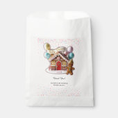 Gold Gingerbread House Baby Shower フェイバーバッグ (正面)