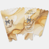 Gold Gitter High Heel 50 & Fabulous Birthday Party フェイバーボックス (見開き)