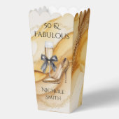 Gold Gitter High Heel 50 & Fabulous Birthday Party フェイバーボックス (正面)