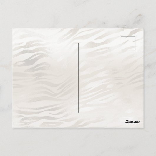 Gold Glam Glitzy Silver Sparkle Eyes Stripes   ポストカード (裏面)