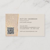 Gold Glitter Appointment Reminder & Business 名刺 (裏面)