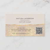 Gold Glitter Appointment Reminder & Business 名刺 (裏面)