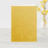 GOLD GLITTER BACKGROUND カード (黄色い花)