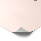 Gold Glitter & Blush Pink Sweet 16 Photo Poster ポスター (角)