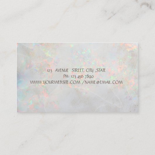 Gold Glitter Broom Vacuum cleaner Opal 名刺 (裏面)