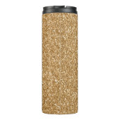 Gold Glitter Burgundy Red Heart Love タンブラー (裏面)