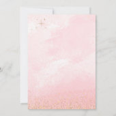 Gold Glitter Castle,FlowersCarriage Baby Shower  招待状 (裏面)