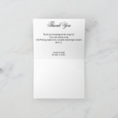 Gold Glitter Christmas 25th Wedding Anniversary  サンキューカード (内部)