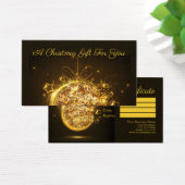 Gold glitter Christmas bulb (デスク)