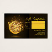 Gold glitter Christmas bulb (裏面)