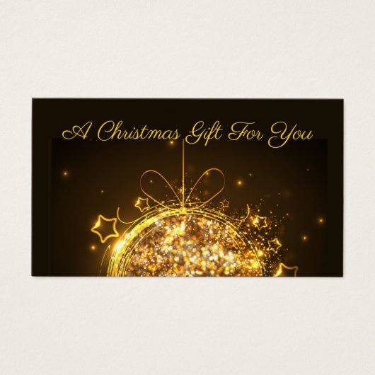 Gold glitter Christmas bulb (正面)