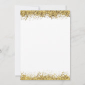 Gold Glitter Christmas Party Save the Date card 招待状 (裏面)