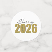 Gold Glitter Class of 2026 コンフェッティ (スモール正面)