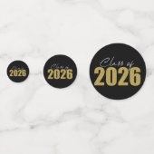 Gold Glitter Class of 2026 コンフェッティ (正面)