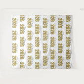 Gold Glitter Class of 2026 Photo Backdrop タペストリー (正面(横))