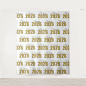 Gold Glitter Class of 2026 Photo Backdrop タペストリー (正面)