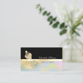 Gold Glitter Cupcake Piping Bag Black Colorful 名刺 (スタンド正面)