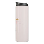 Gold Glitter Eyelashes Pink Nose Kitty Cat Face タンブラー (回転右)