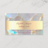 Gold Glitter Faux Lashes Opal Stone ロイヤリティカード (裏面)