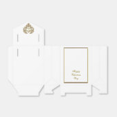 Gold Glitter Flourish Valentine フェイバーボックス (折り畳みなし)