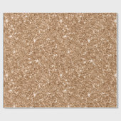 Gold Glitter Glitz Birthday ラッピングペーパー (フラット)