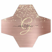 Gold Glitter, Gold Monogram, Black Script Name サッカーボール (フラット)