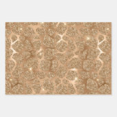 Gold Glitter Leopard, Giraffe & Leopard Spots  ラッピングペーパーシート (正面3)