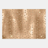 Gold Glitter Leopard, Giraffe & Leopard Spots  ラッピングペーパーシート (正面2)