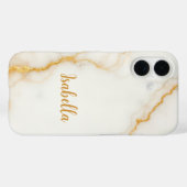 Gold Glitter Marble Stylish Case-Mate iPhoneケース (裏面 (横))