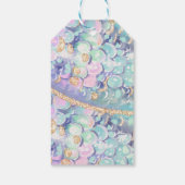 Gold Glitter Mermaid Tail Thank You Birthday ギフトタグ (裏面)