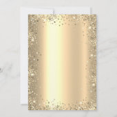 Gold Glitter Metal Foil 50th Wedding Anniversary サンキューカード (裏面)