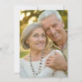 Gold Glitter Metal Photo 50th Wedding Anniversary サンキューカード (裏面)