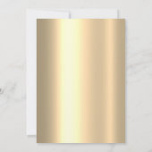 Gold Glitter Metallic 50th Wedding Anniversary 招待状 (裏面)