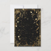 Gold Glitter New Year’s Eve RSVP Card | Elegant サンキューカード (裏面)