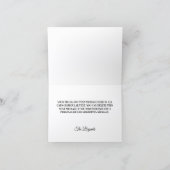 Gold Glitter Pale Turquoise Foil サンキューカード (内部)