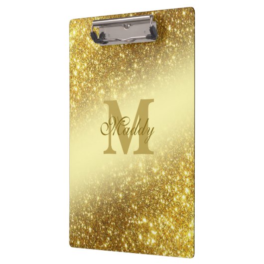 gold glitter personalized クリップボード (左)
