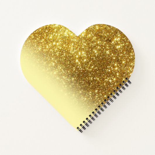 gold glitter personalized  ノートブック (裏面)