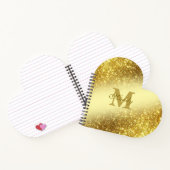 gold glitter personalized  ノートブック (内部)
