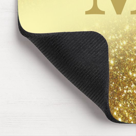 gold glitter personalized  マウスパッド (コーナー)