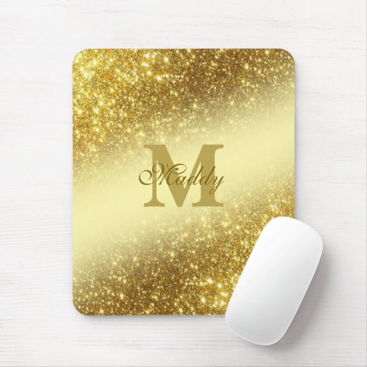gold glitter personalized  マウスパッド (マウス)