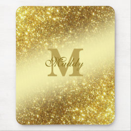 gold glitter personalized  マウスパッド