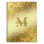 gold glitter personalized iPhone / iPad case ノートブック (正面)