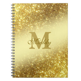 gold glitter personalized iPhone / iPad case ノートブック