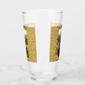 Gold glitter photo graduation add name class text タンブラーグラス (左)