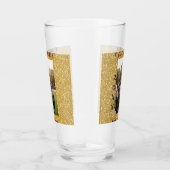 Gold glitter photo graduation add name class text タンブラーグラス (右)