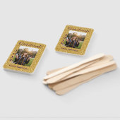 Gold glitter photo graduation add name class text ハンドファン (組立なし)