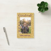 Gold glitter photo graduation add name class text ポストイット (オフィス)