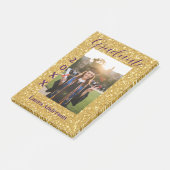 Gold glitter photo graduation add name class text ポストイット (アングル)